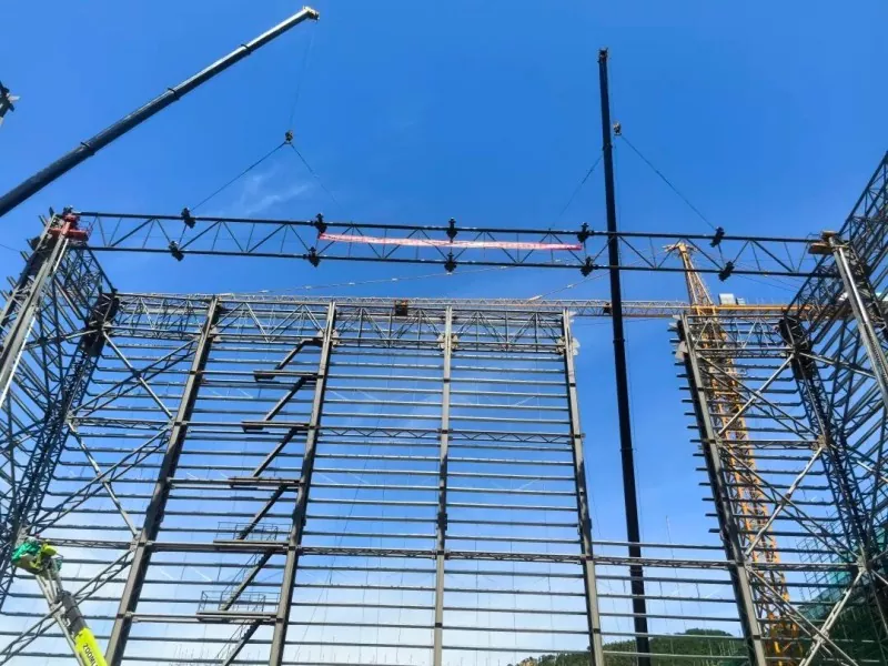 EHSS Ханхэ кабелі үшін ұлттық деңгейдегі қорғаныс залының сәулесін көтеруді аяқтайды